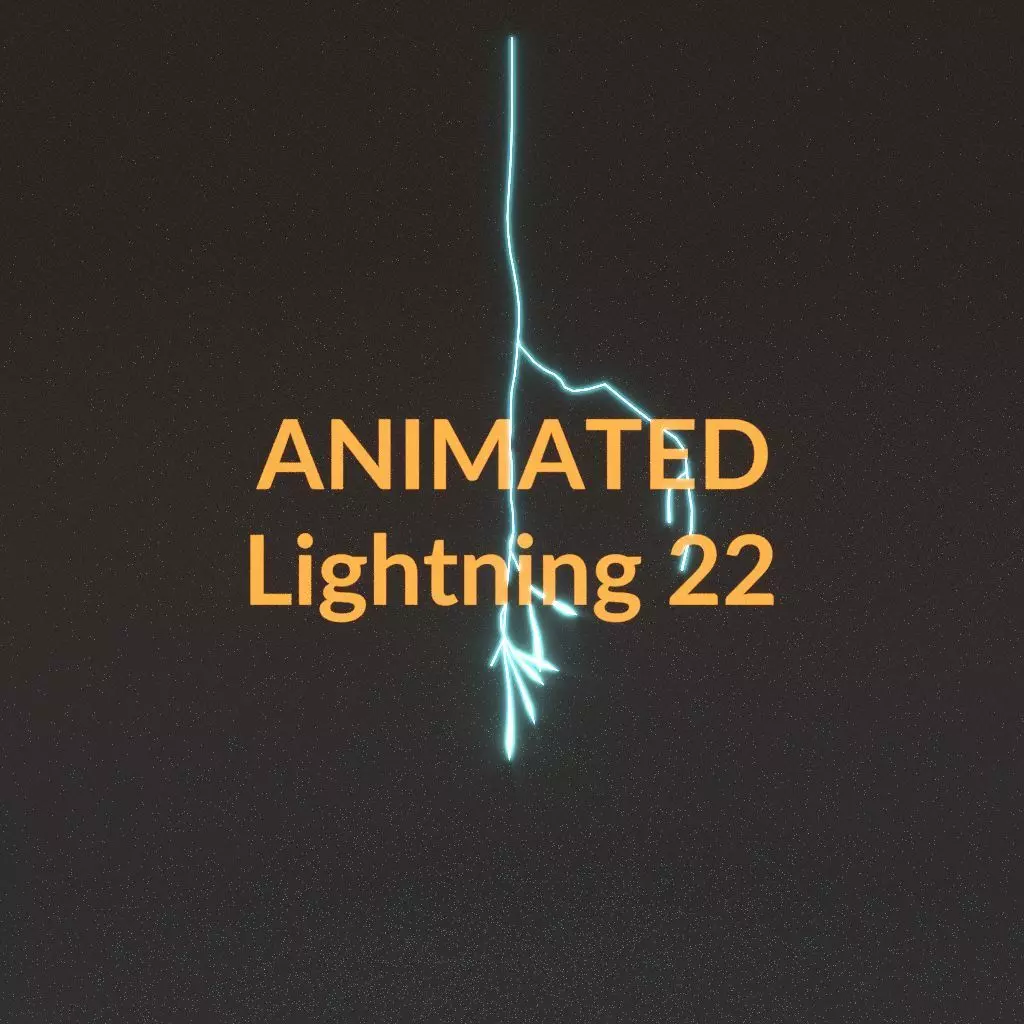 Animated Lightning v22 Low-poly 3D model_0