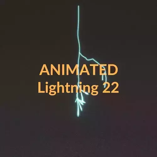 Animated Lightning v22 Low-poly 3D model