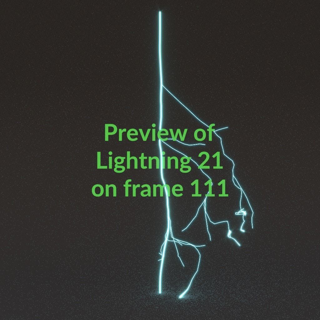 Animated Lightning v21 Low-poly 3D model_11