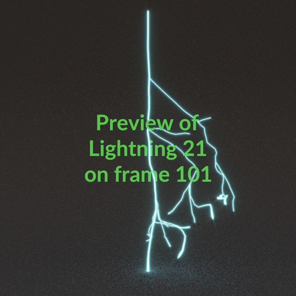 Animated Lightning v21 Low-poly 3D model_10