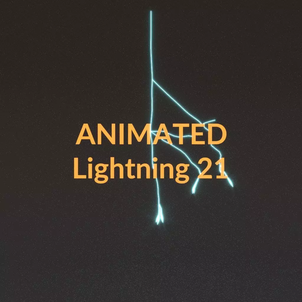 Animated Lightning v21 Low-poly 3D model_0
