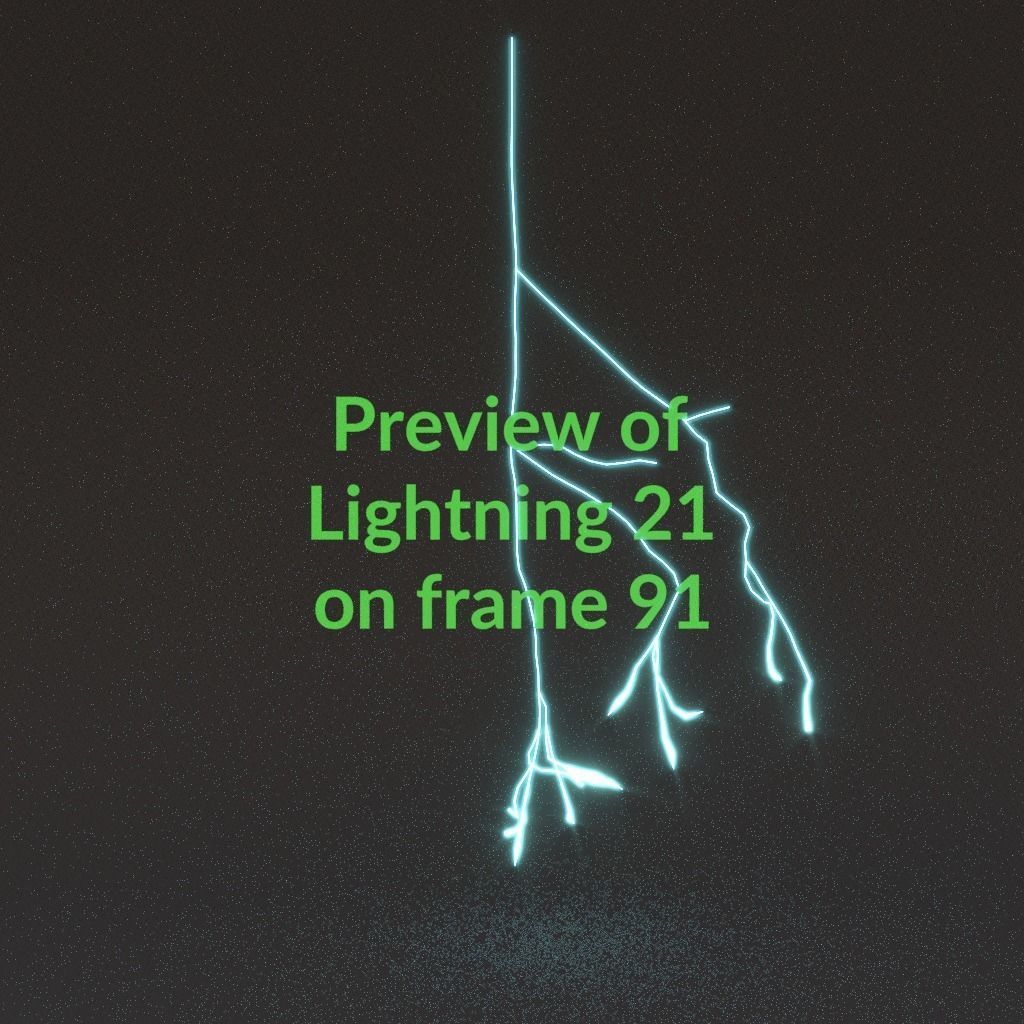Animated Lightning v21 Low-poly 3D model_9