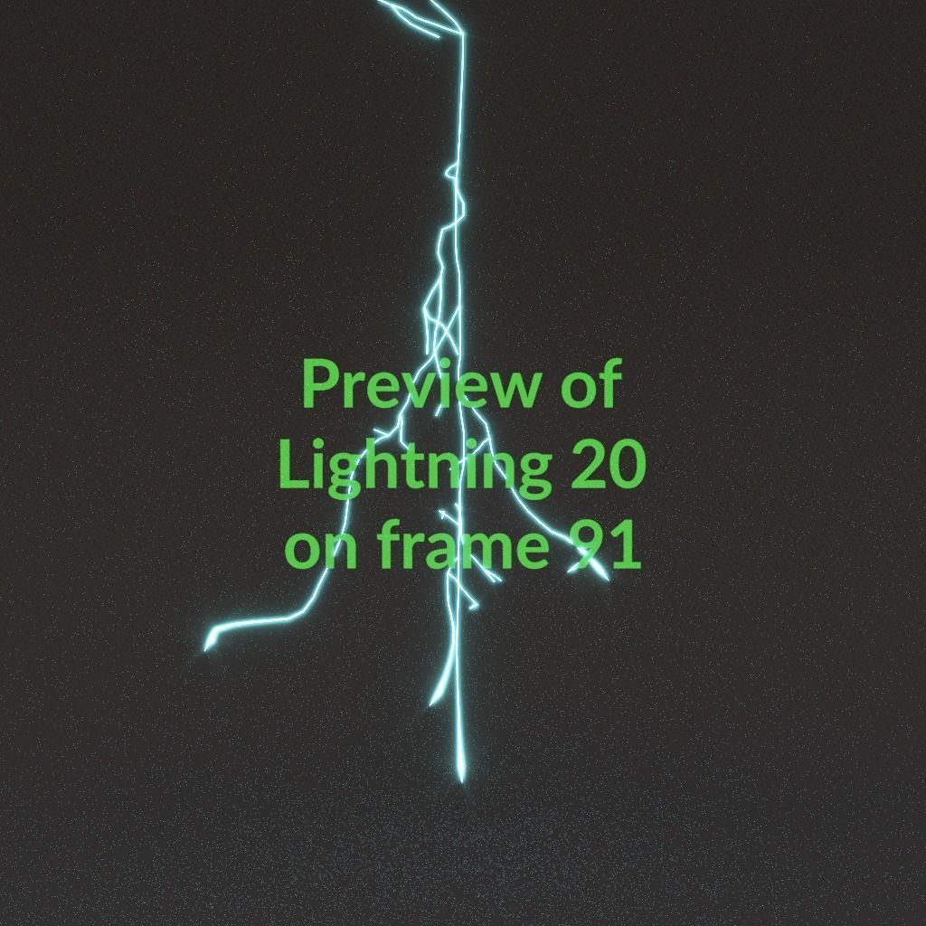 Animated Lightning v20 Low-poly 3D model_9