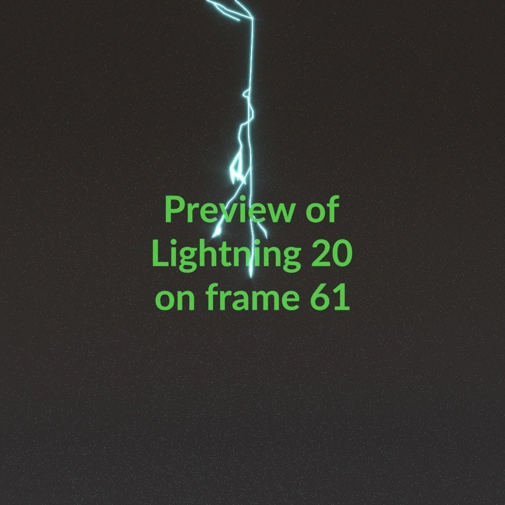 Animated Lightning v20 Low-poly 3D model_6
