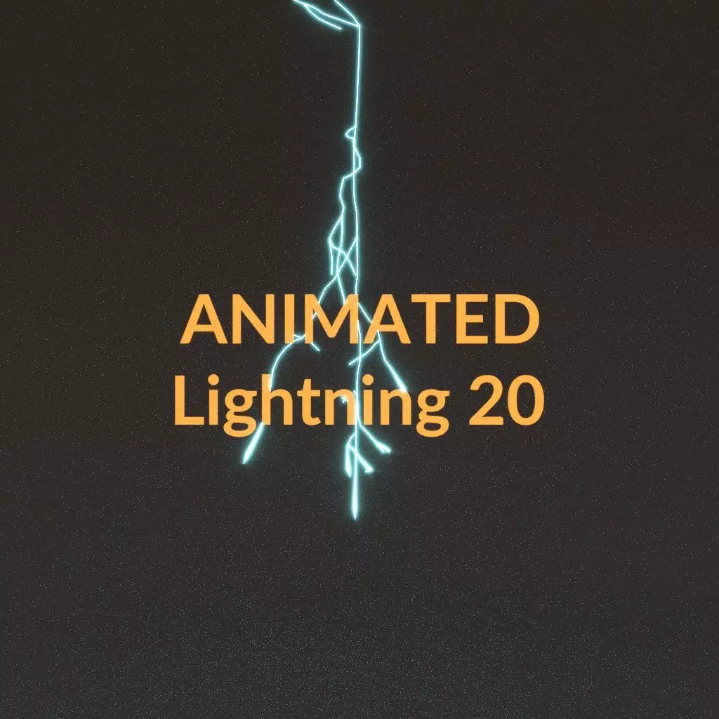 Animated Lightning v20 Low-poly 3D model_0