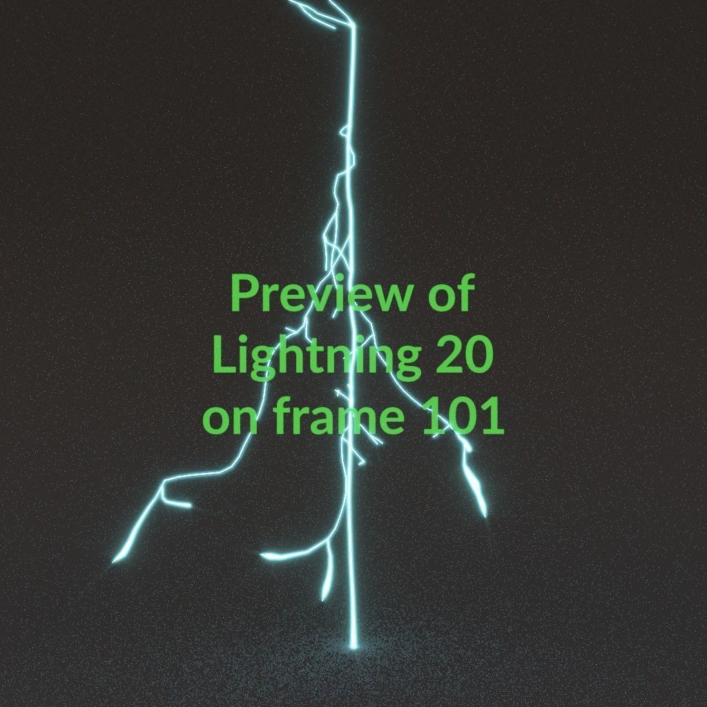 Animated Lightning v20 Low-poly 3D model_10