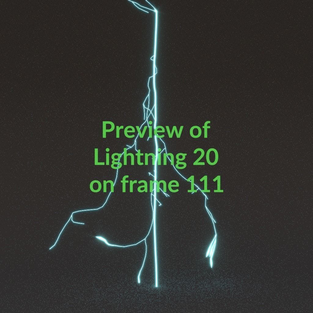 Animated Lightning v20 Low-poly 3D model_11