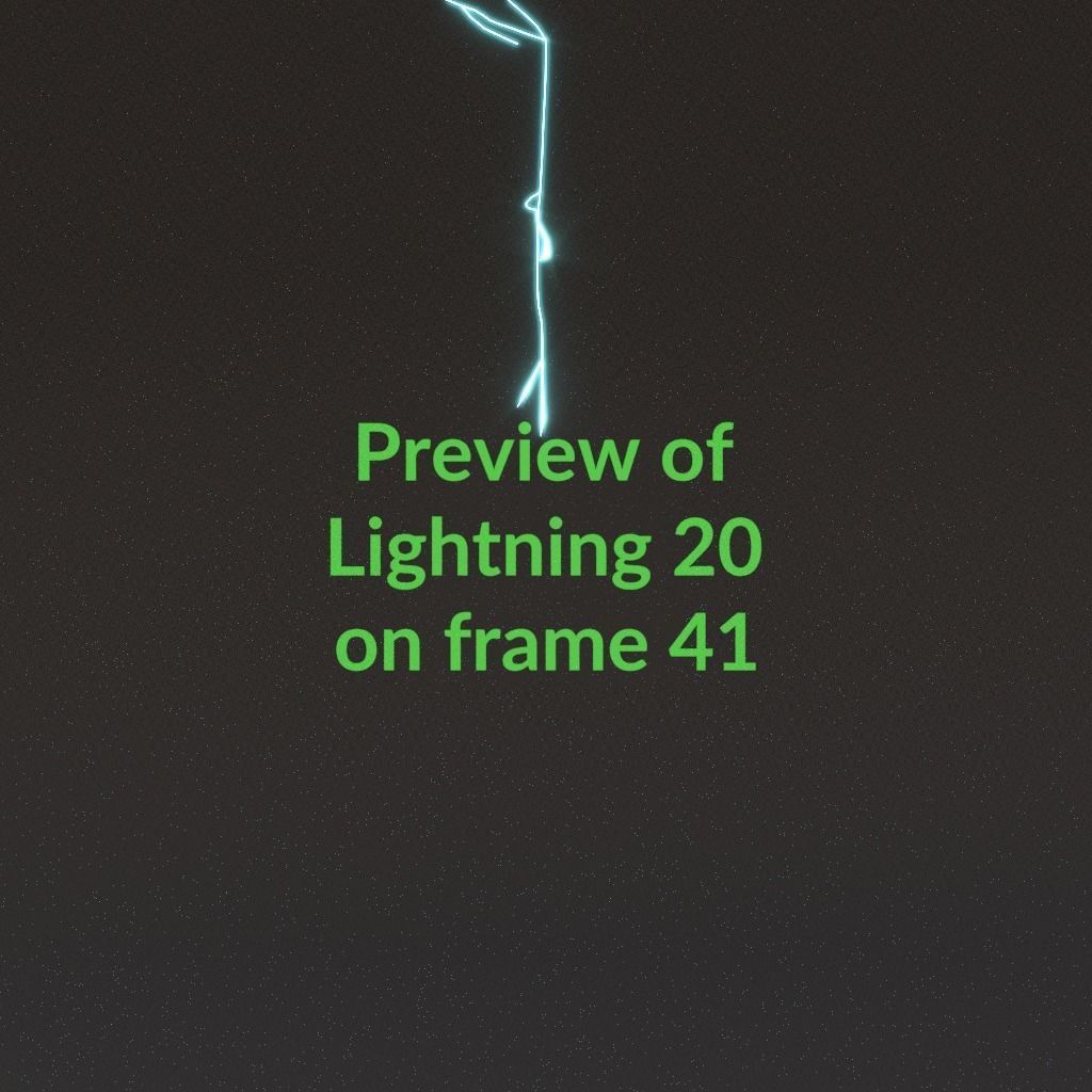 Animated Lightning v20 Low-poly 3D model_4