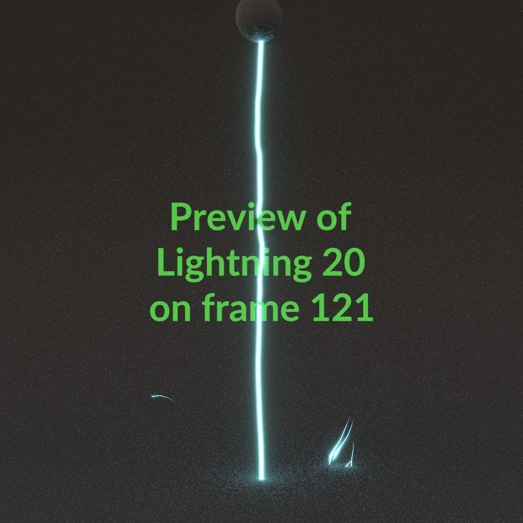 Animated Lightning v20 Low-poly 3D model_12