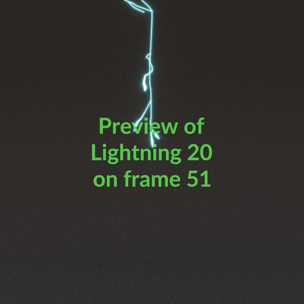 Animated Lightning v20 Low-poly 3D model_5