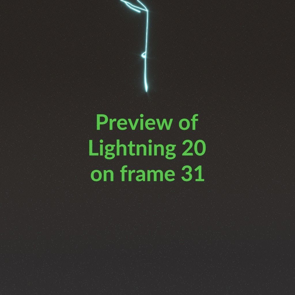 Animated Lightning v20 Low-poly 3D model_3