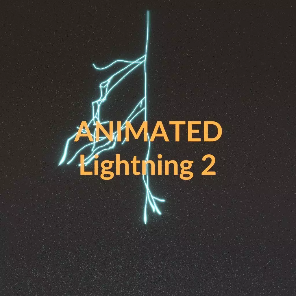 Animated Lightning v2 Low-poly 3D model_0