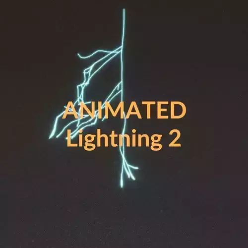 Animated Lightning v2 Low-poly 3D model