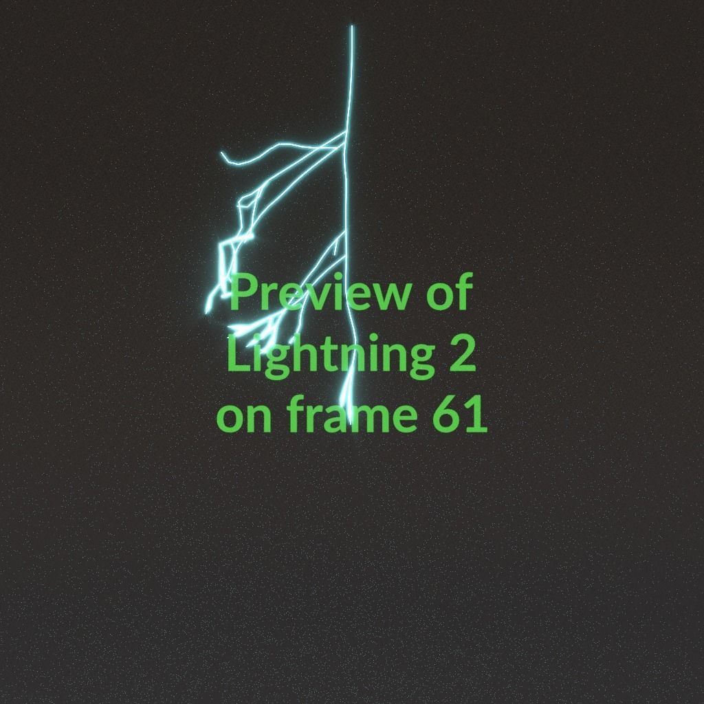 Animated Lightning v2 Low-poly 3D model_6