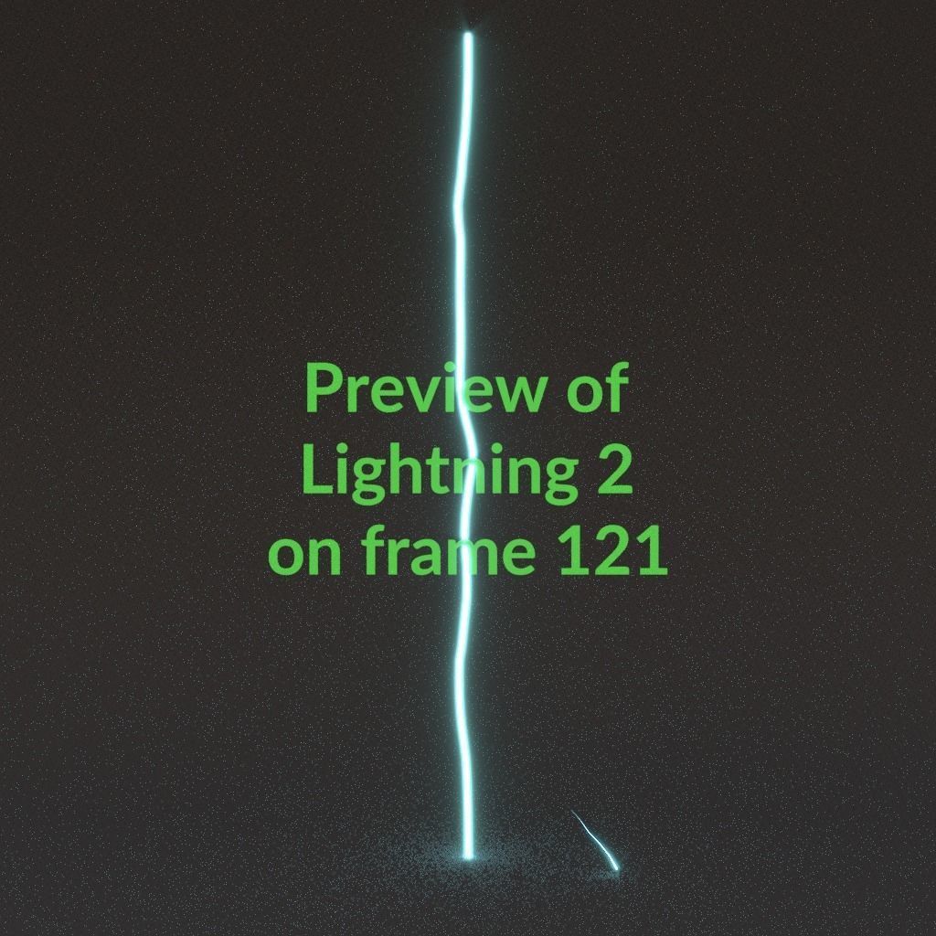 Animated Lightning v2 Low-poly 3D model_12