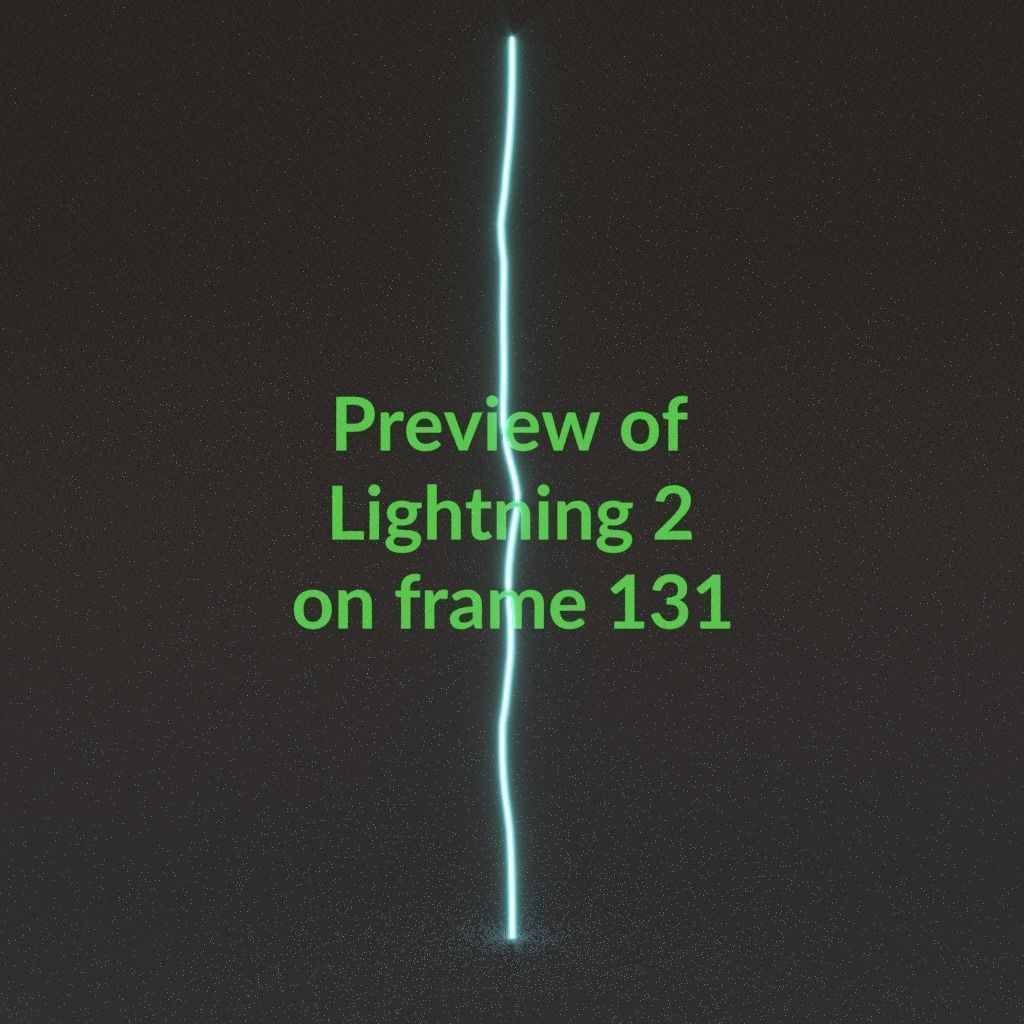Animated Lightning v2 Low-poly 3D model_13