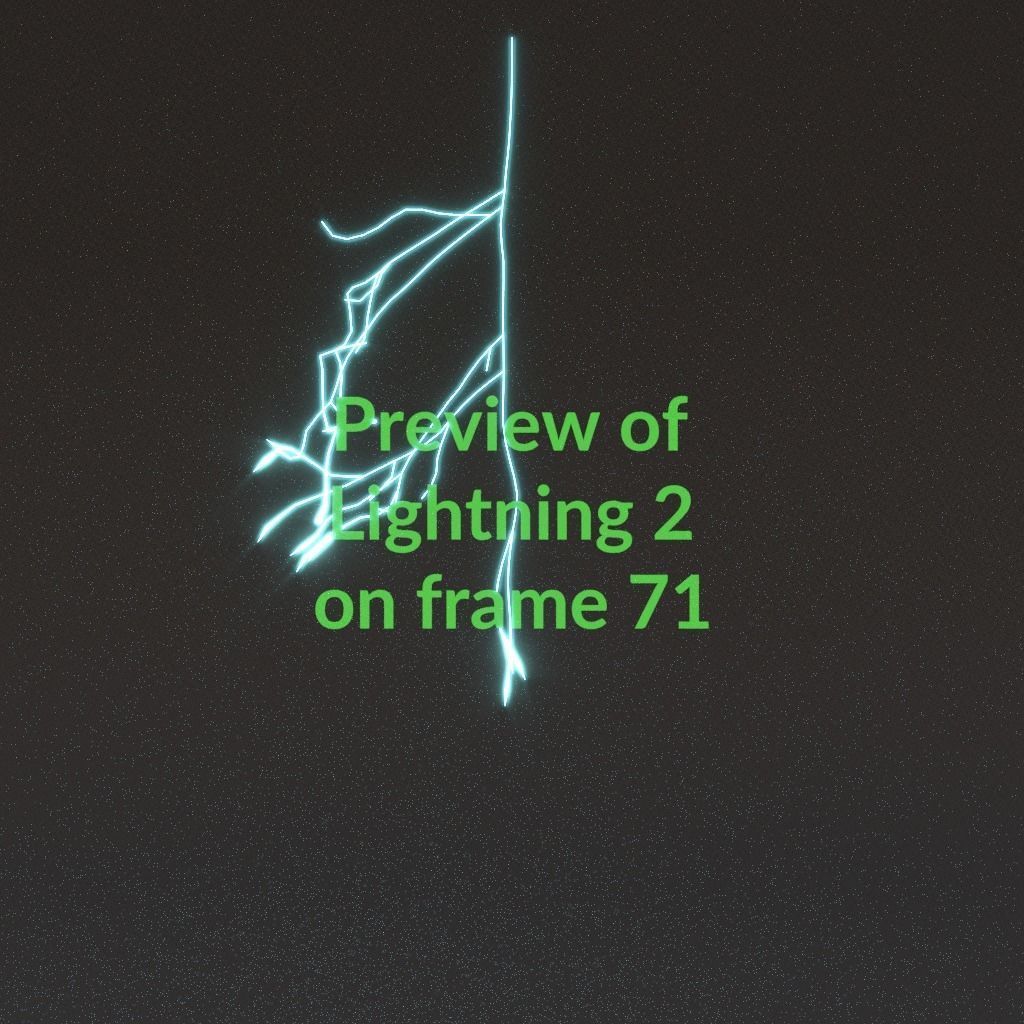 Animated Lightning v2 Low-poly 3D model_7