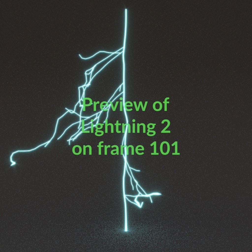 Animated Lightning v2 Low-poly 3D model_10