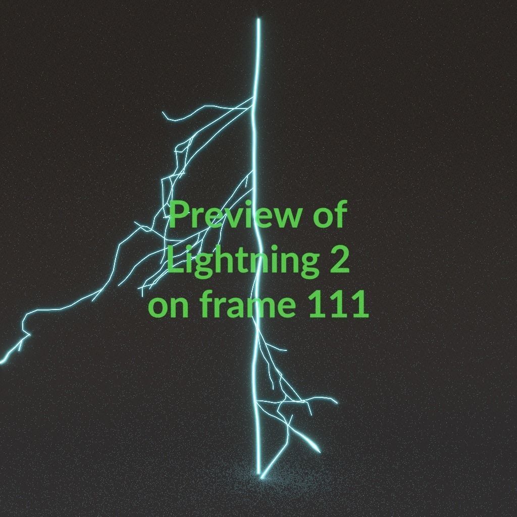 Animated Lightning v2 Low-poly 3D model_11