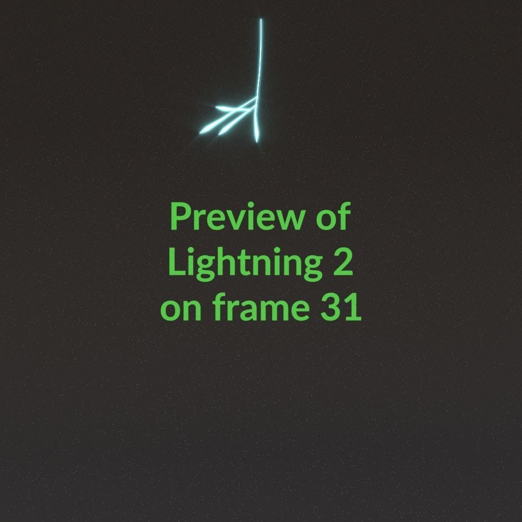 Animated Lightning v2 Low-poly 3D model_3