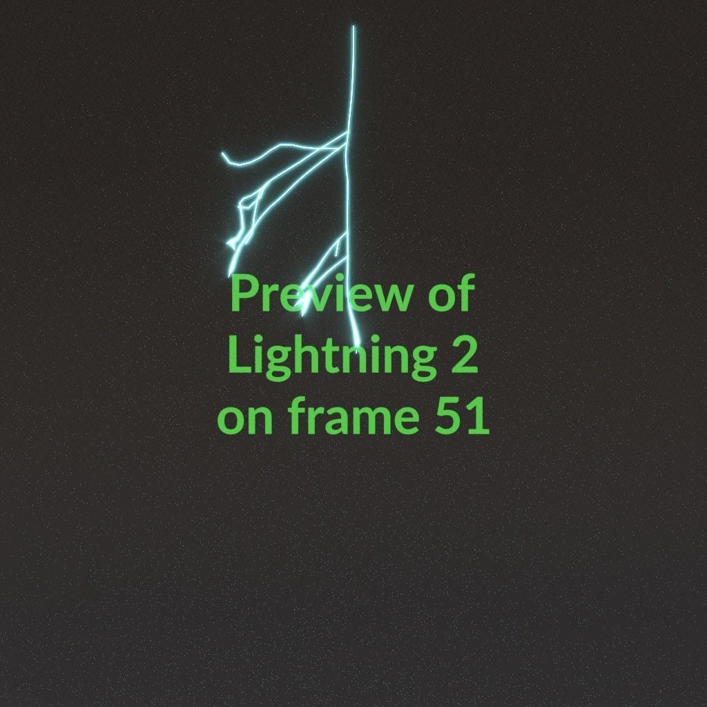 Animated Lightning v2 Low-poly 3D model_5