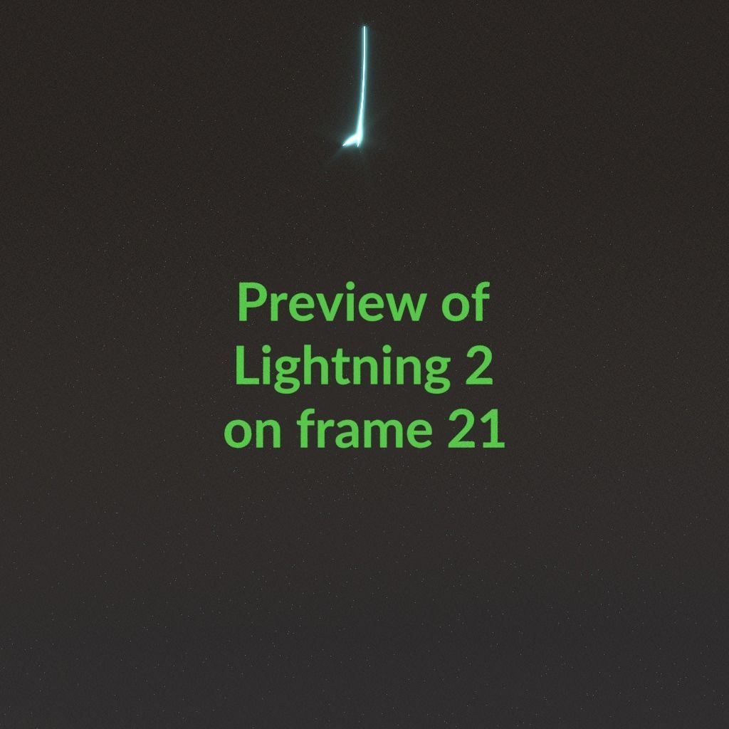 Animated Lightning v2 Low-poly 3D model_2