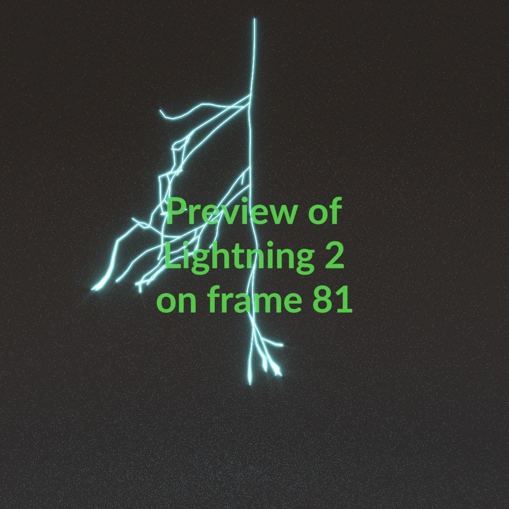 Animated Lightning v2 Low-poly 3D model_8