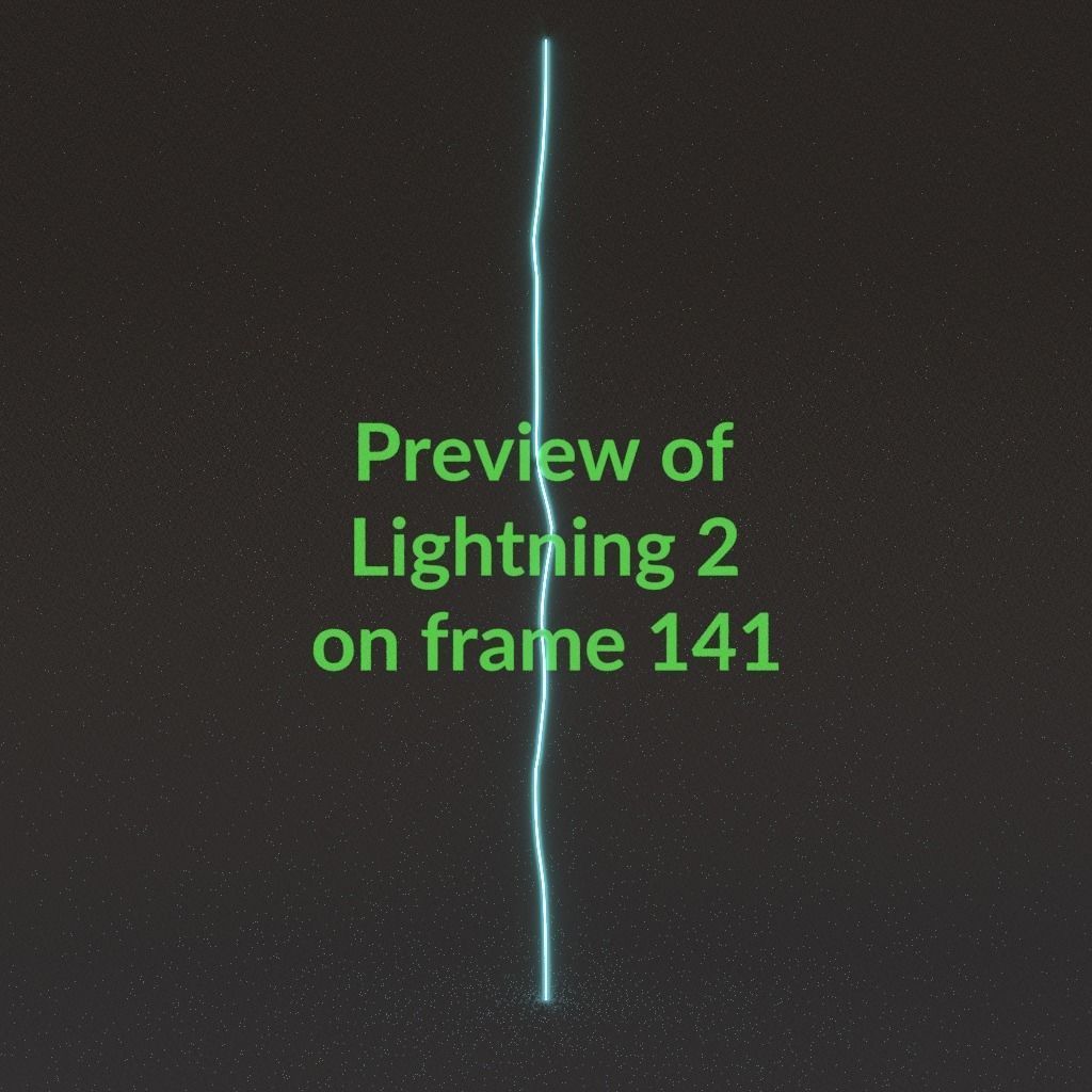 Animated Lightning v2 Low-poly 3D model_14