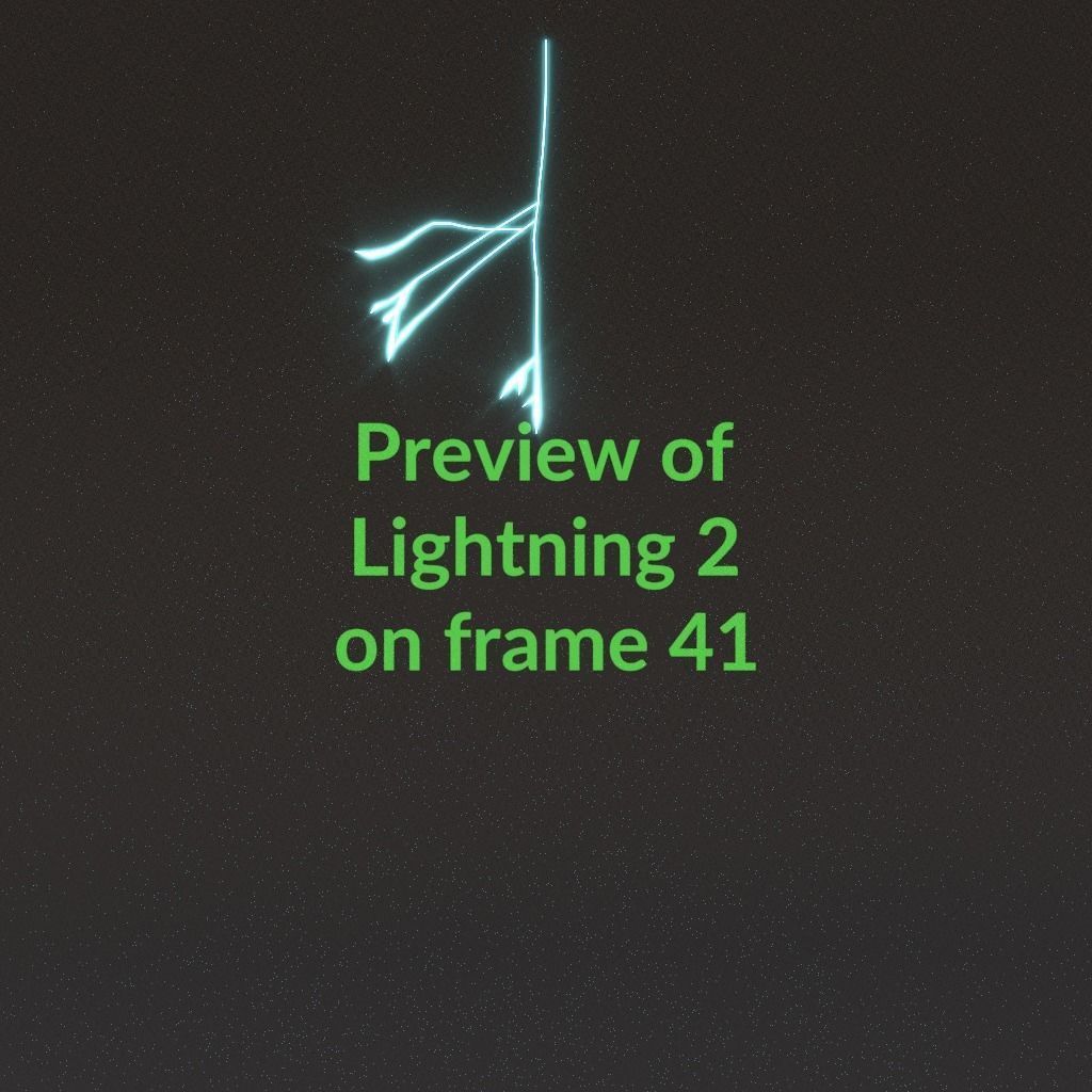 Animated Lightning v2 Low-poly 3D model_4