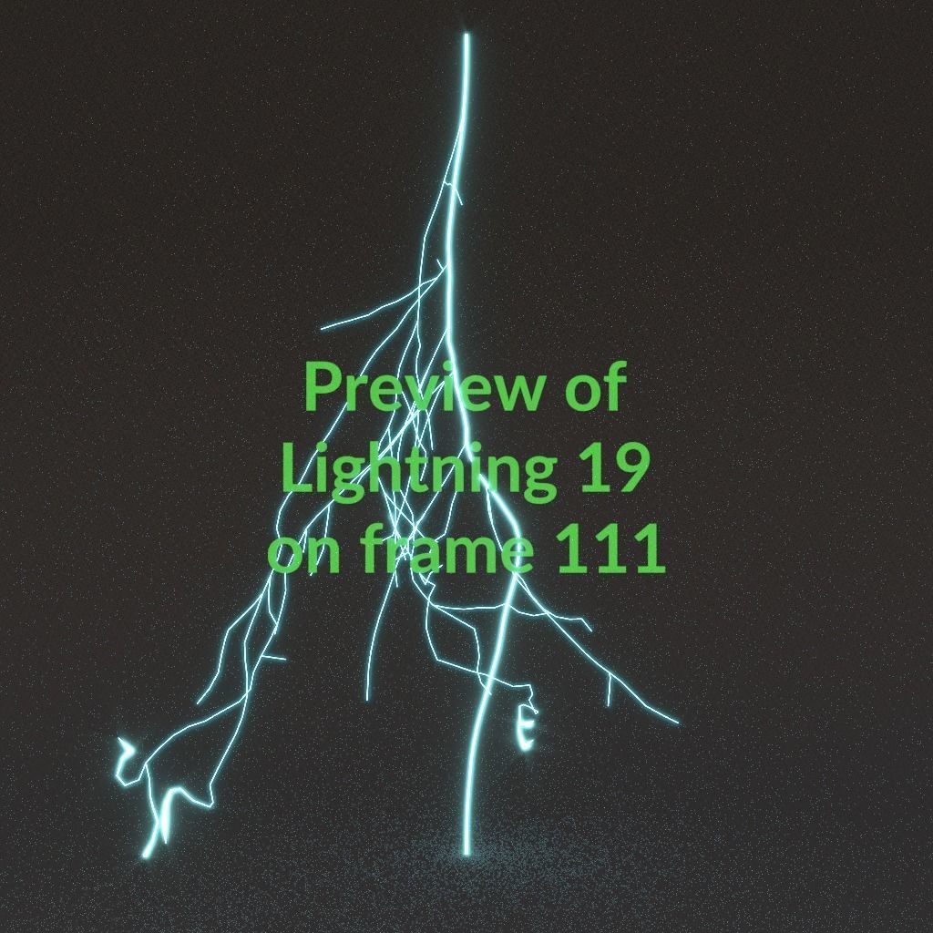 Animated Lightning v19 Low-poly 3D model_11