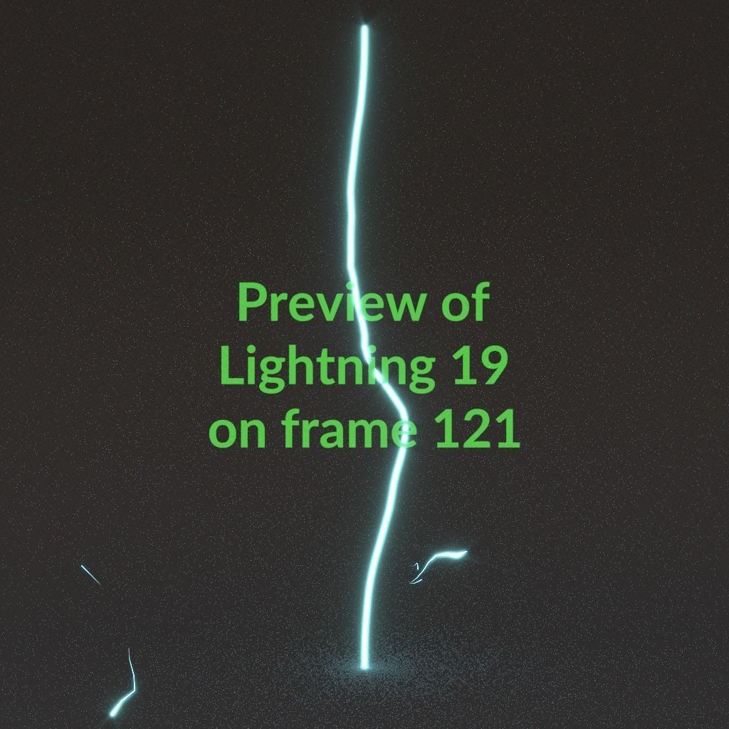 Animated Lightning v19 Low-poly 3D model_12