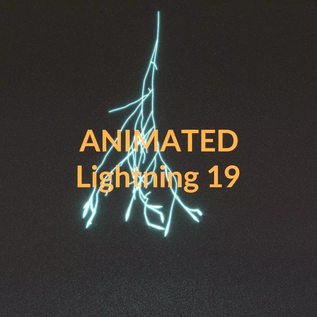 Animated Lightning v19 Low-poly 3D model_0