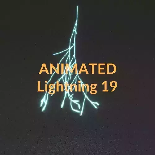 Animated Lightning v19 Low-poly 3D model