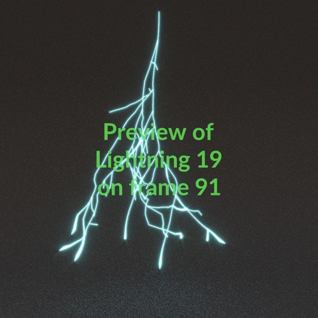 Animated Lightning v19 Low-poly 3D model_9