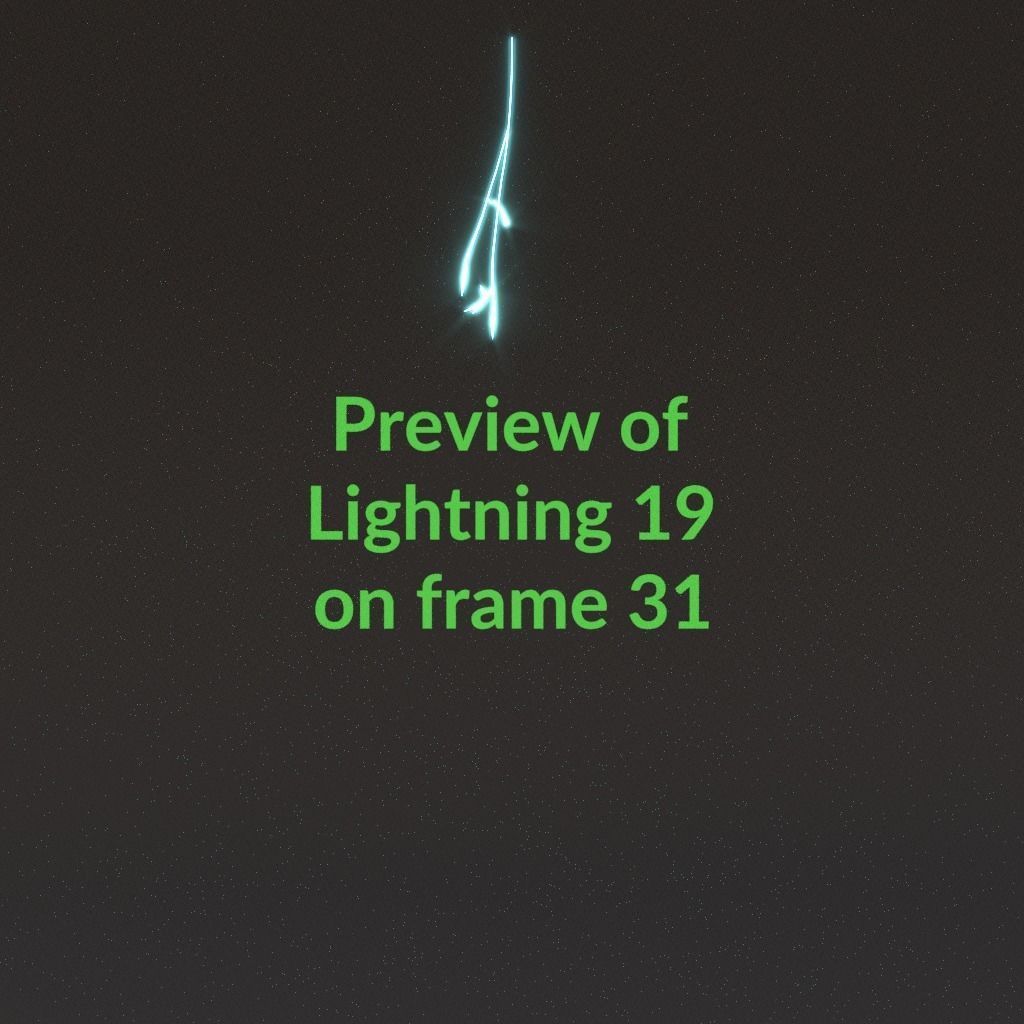 Animated Lightning v19 Low-poly 3D model_3