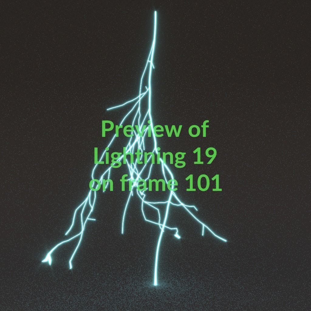 Animated Lightning v19 Low-poly 3D model_10