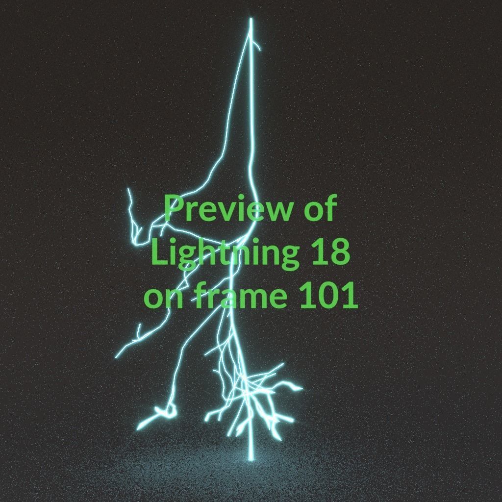 Animated Lightning v18 Low-poly 3D model_10