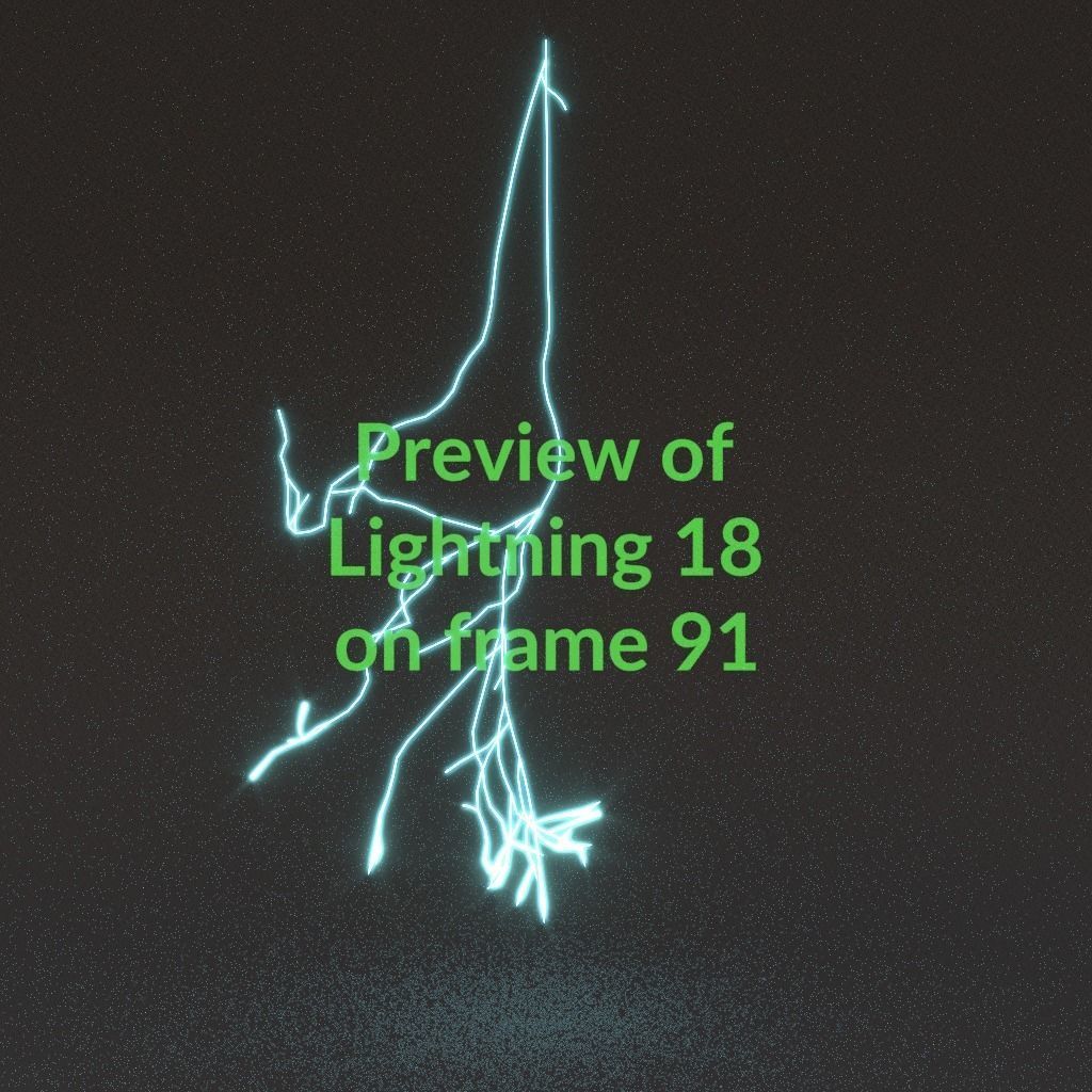 Animated Lightning v18 Low-poly 3D model_9