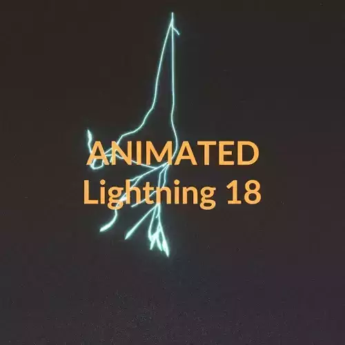 Animated Lightning v18 Low-poly 3D model