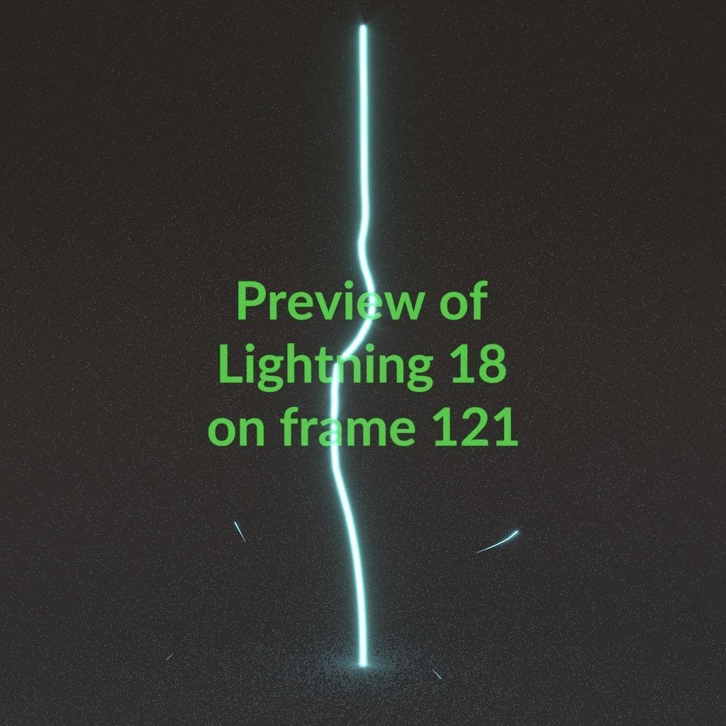 Animated Lightning v18 Low-poly 3D model_12