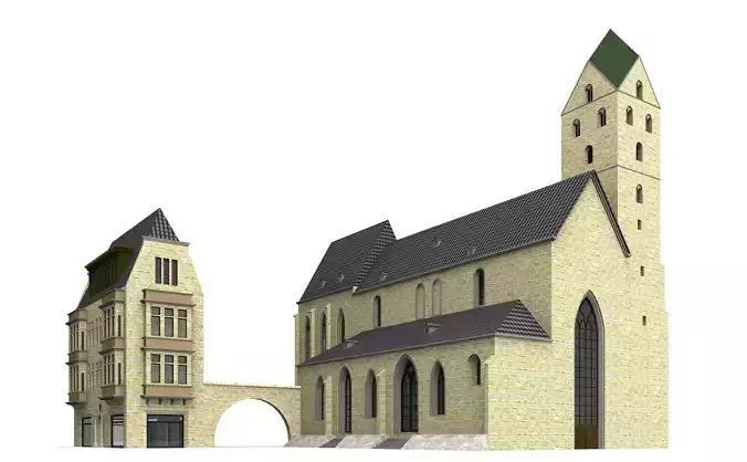 Church on St Mary Dortmund 3D model