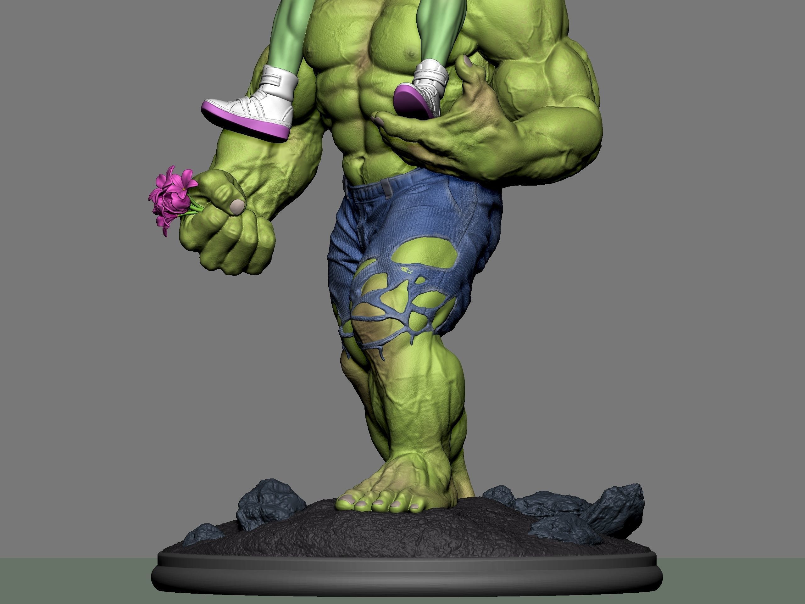 Hulk with She-hulk 3D model 3D printable | CGTrader