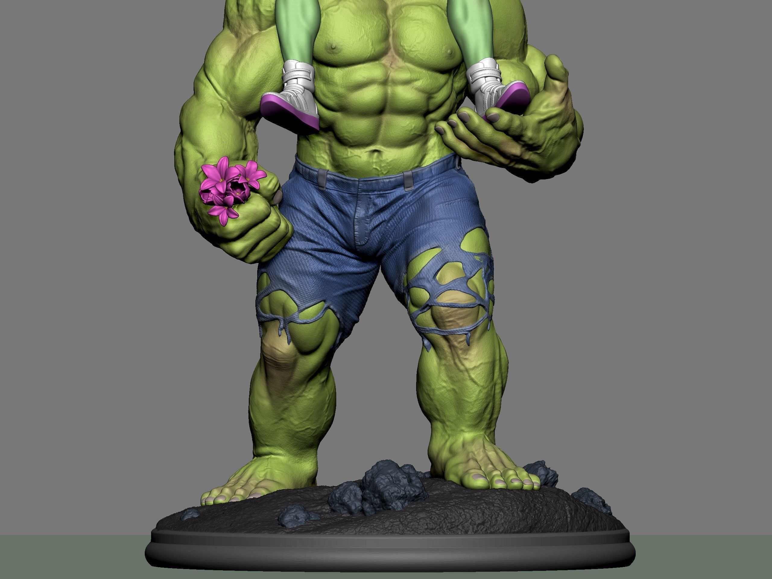 Hulk with She-hulk 3D model 3D printable | CGTrader