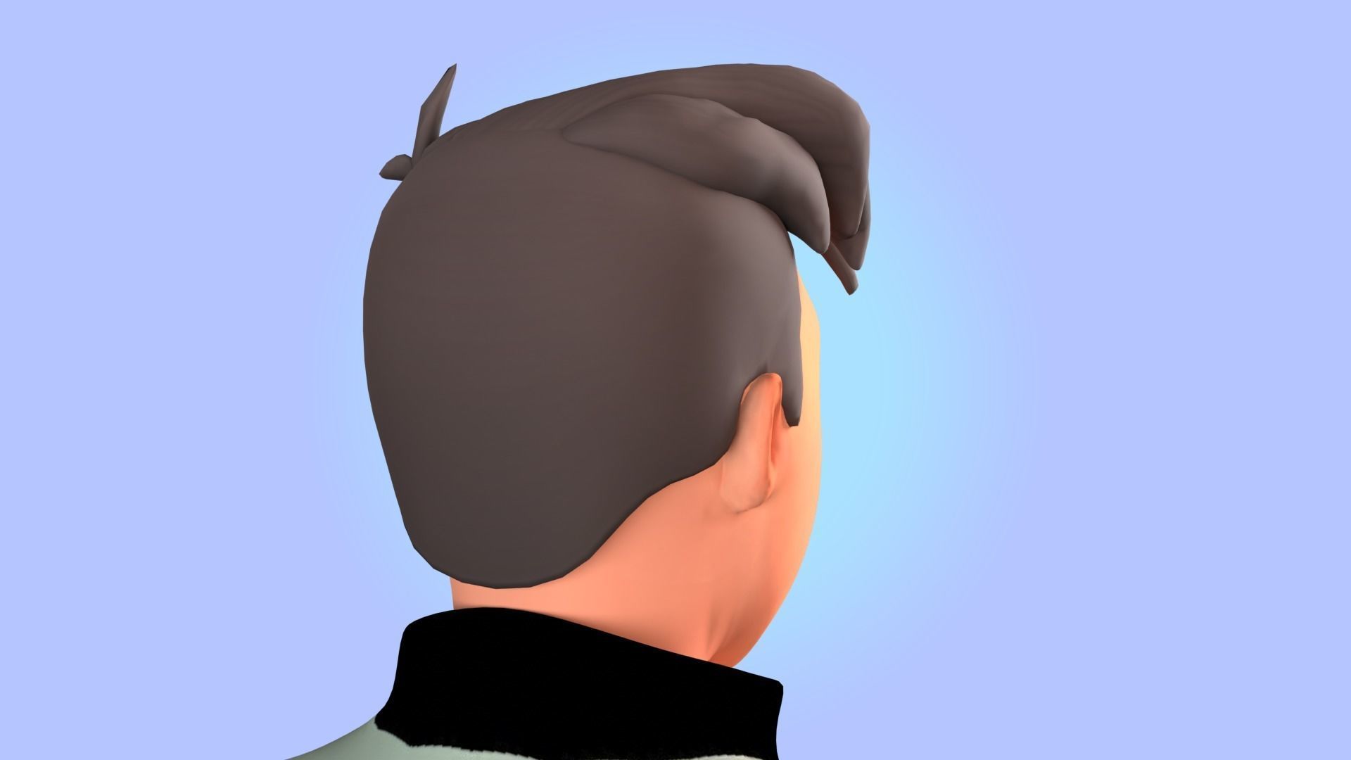 Cartoon man rigged Low-poly 3D model_20