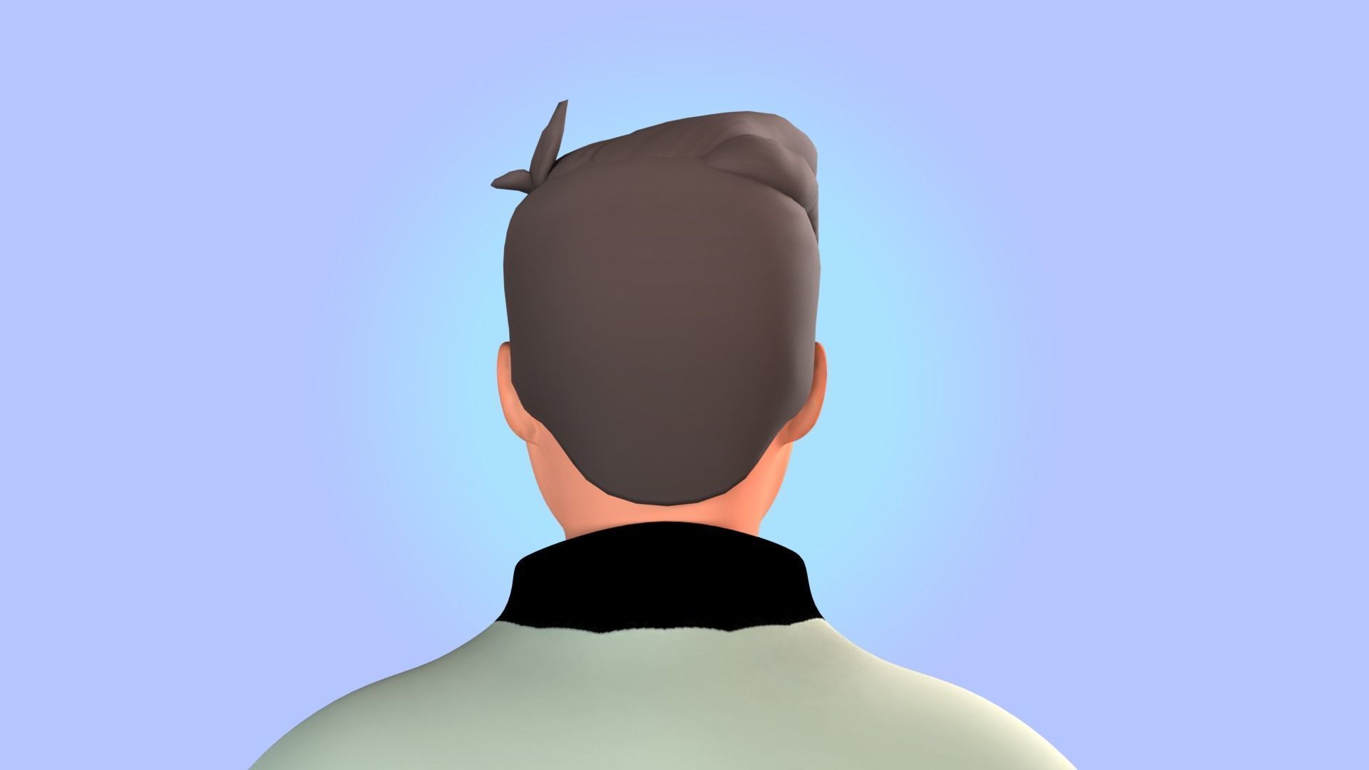 Cartoon man rigged Low-poly 3D model_21