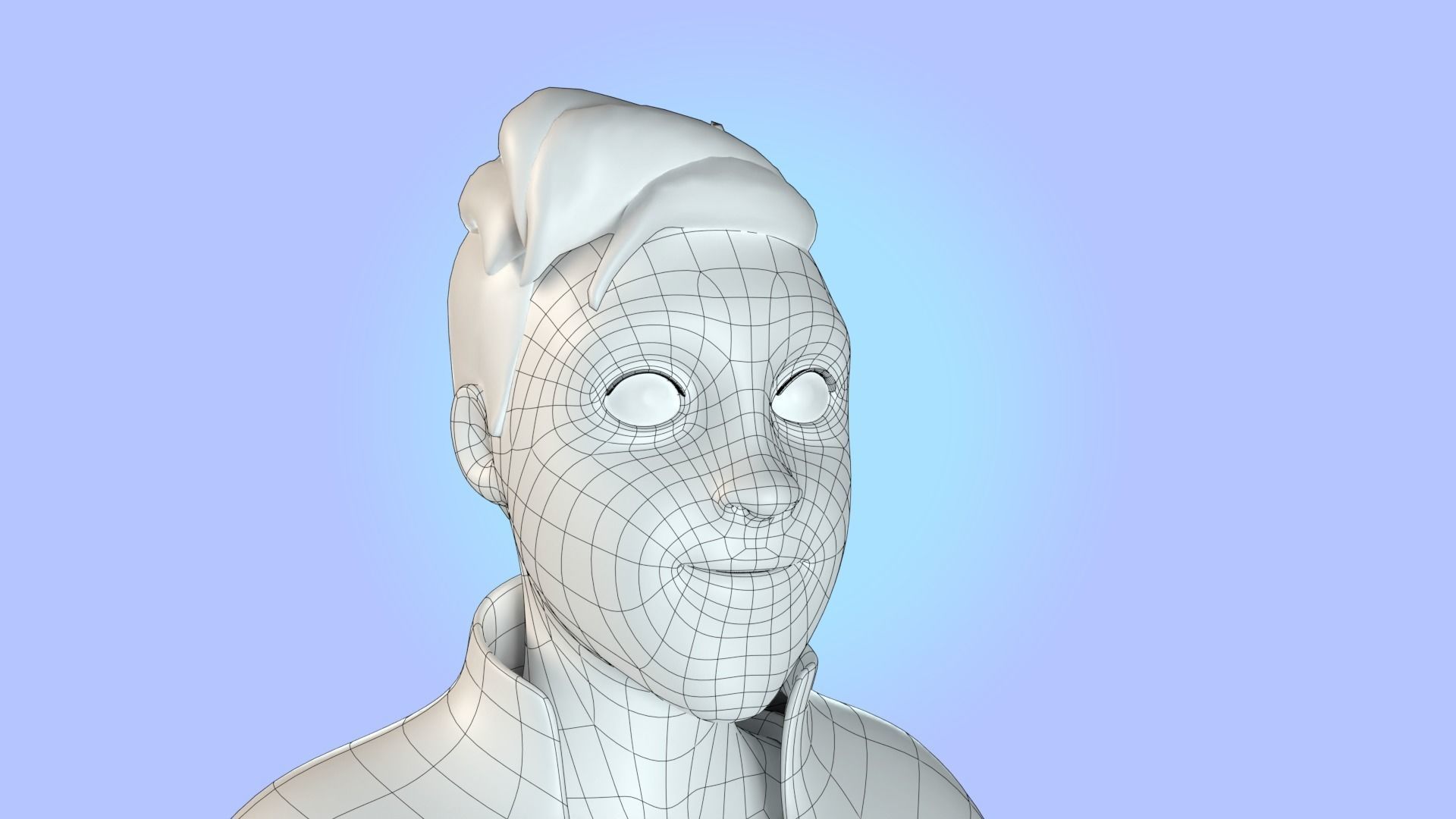 Cartoon man rigged Low-poly 3D model_22