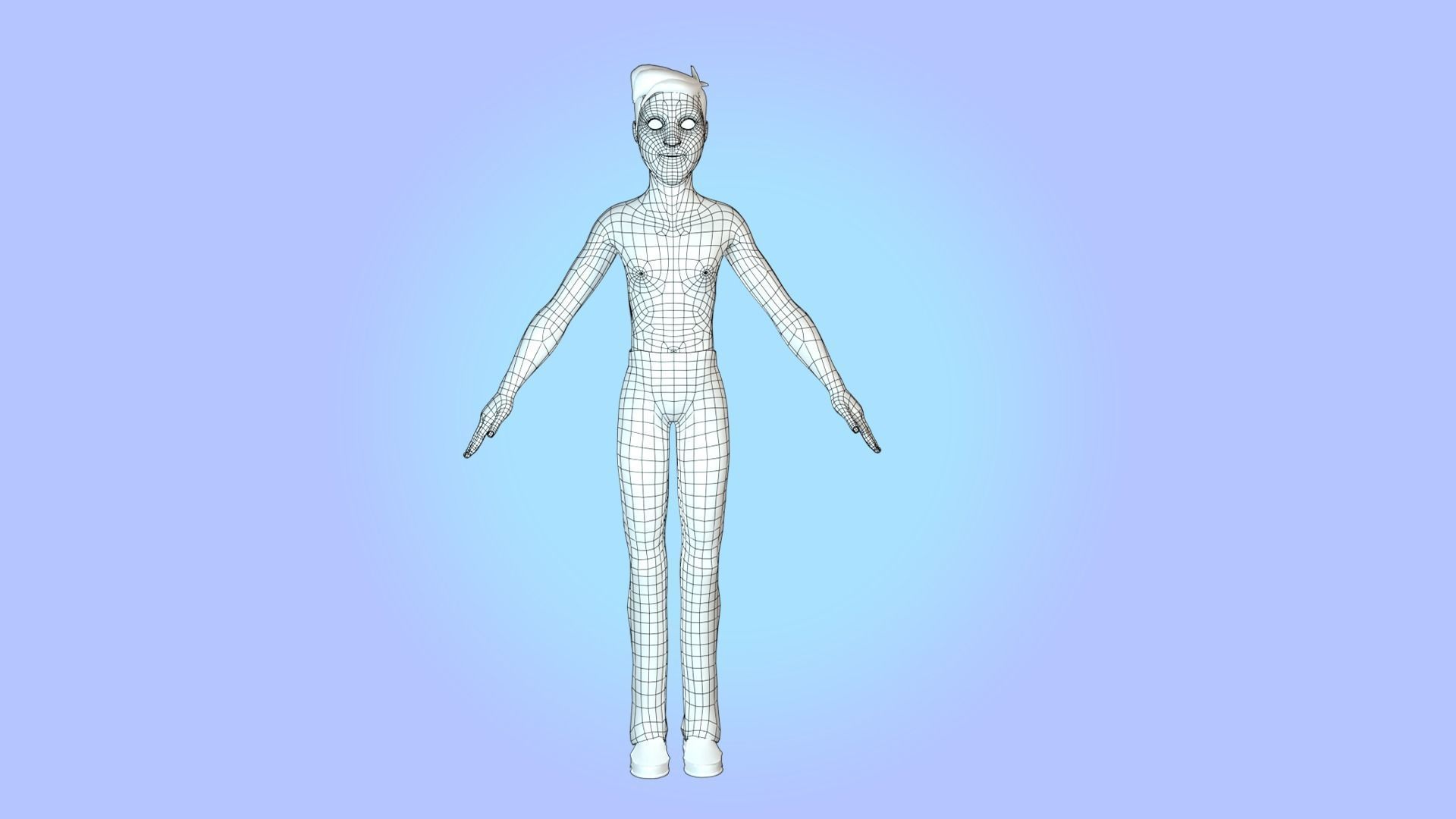 Cartoon man rigged Low-poly 3D model_31