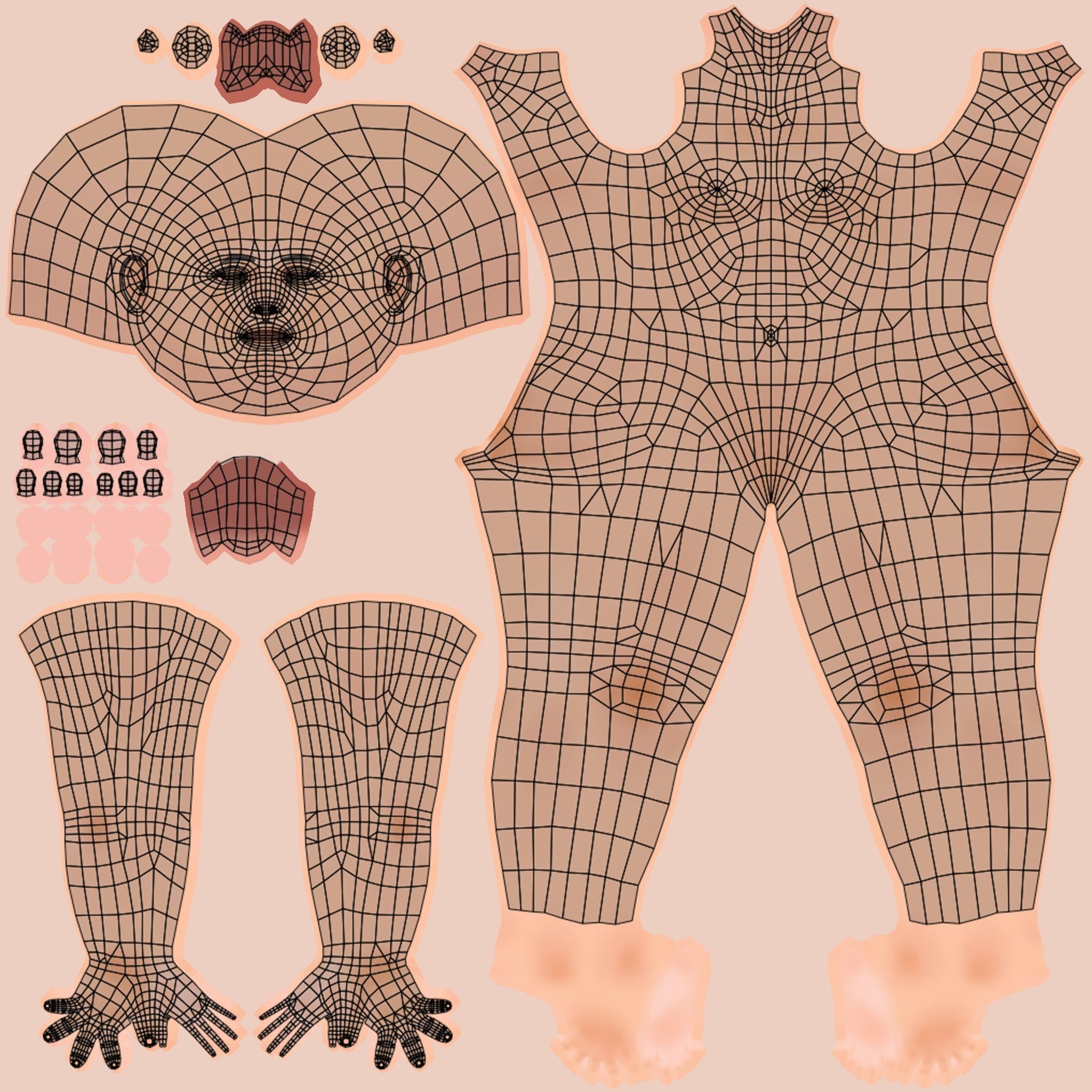 Cartoon man rigged Low-poly 3D model_42