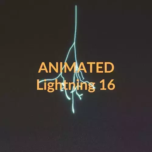 Animated Lightning v16 Low-poly 3D model