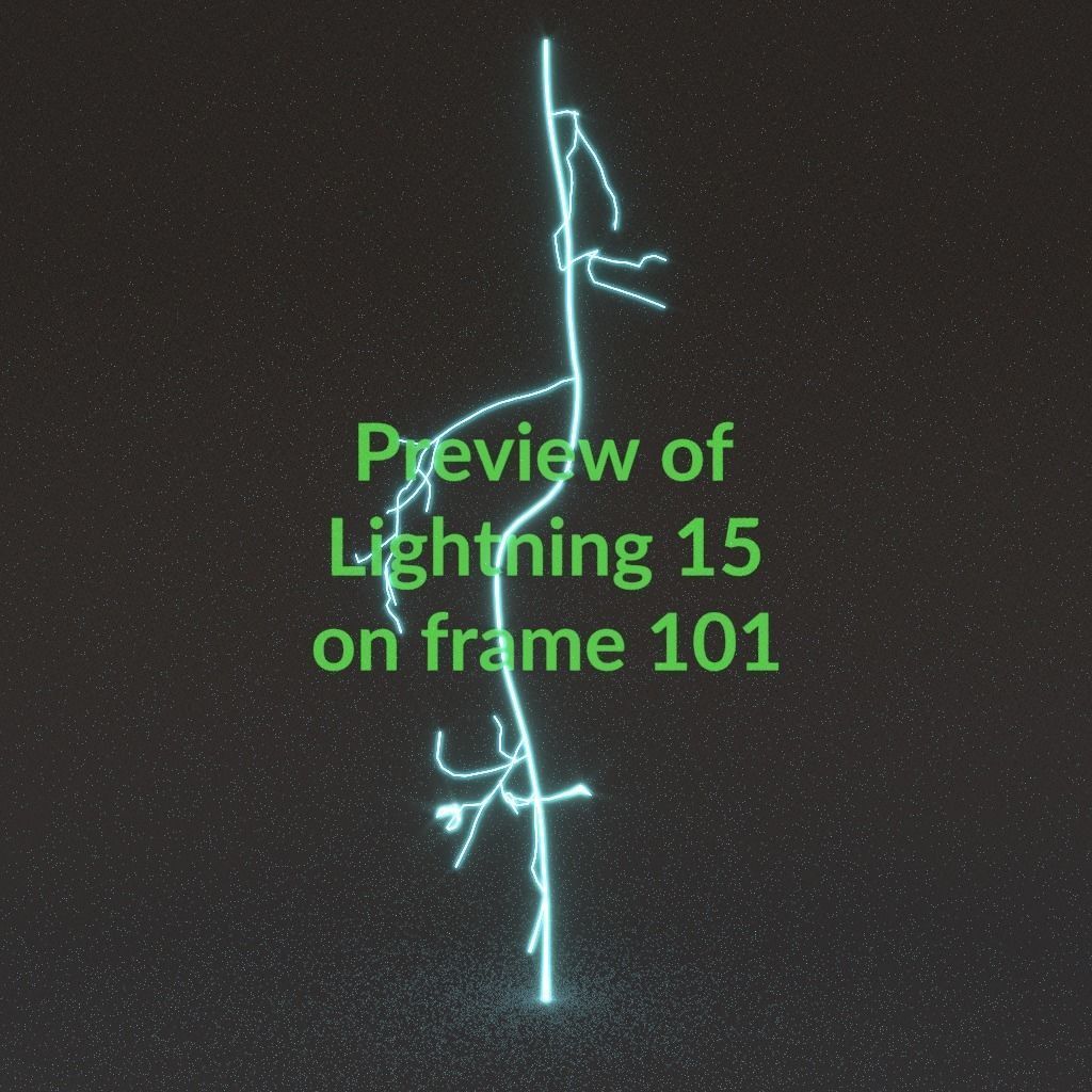 Animated Lightning v15 Low-poly 3D model_10